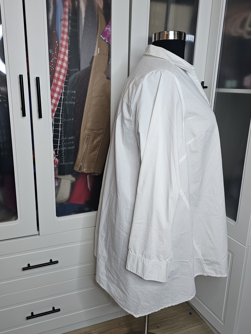 Lane Bryant Classic White Men's Button-Down Shirt - Picture 2 of 5